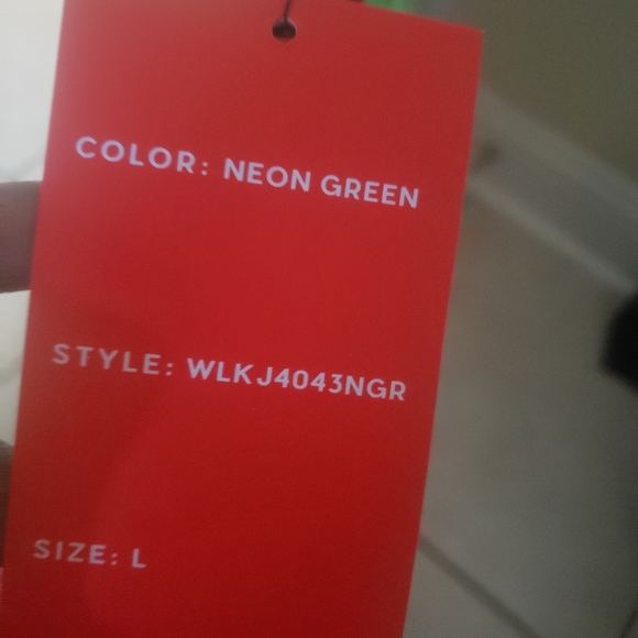 NWT Hot Kiss Neon Green Textured Hoodie - Picture 4 of 5